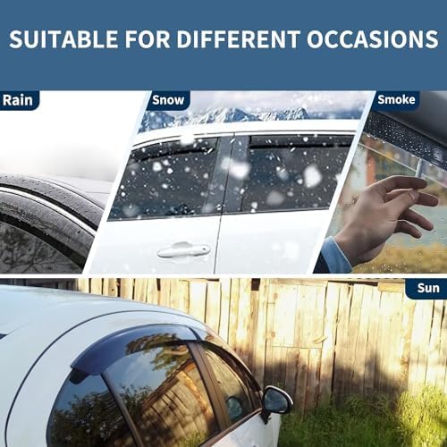 Rain Guards Fit for 2013-2019 Ford Escape, Tape-On Window Visors Shield - Image 5