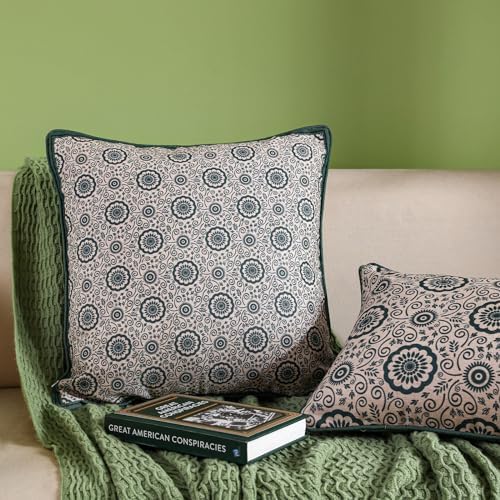 patdrea Designer Vintage Elegant Throw Pillow Cover,18"x18",Set of 2 - Image 2