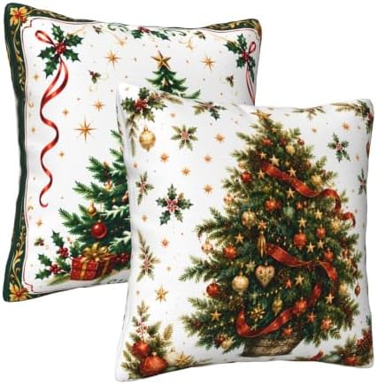 Christmas Trees Throw Pillow Covers 18x18 inch Set of 2 - Image 2