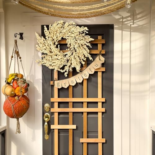 Fall Wreath Artificial 24 inch White Berry Wreaths - Image 6