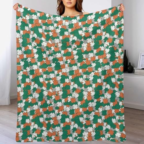 Socira Happy St. Patrick's Day Clover Blanket Throw Blanket Happy St. Patrick's Day Clover Gifts for Women Men Soft Sofa Throws for Travel Camping Bed Home Decor Car Birthday Gift 60"*80"（150*200cm） - Image 2