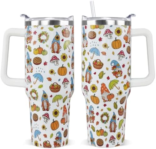 Fall Thanksgiving Tumbler 40oz Pumpkin Gnome Cup Harvest Gifts -1PCS by Unknown