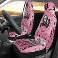 Halloween Ghost 2 Front Car Seat Covers for Car Truck Sedan SUV, Car Gifts, Durable Automotive Seat Covers, Breathable Bucket Seat Covers, Protective Interior Accessory (Pink Ghostface)