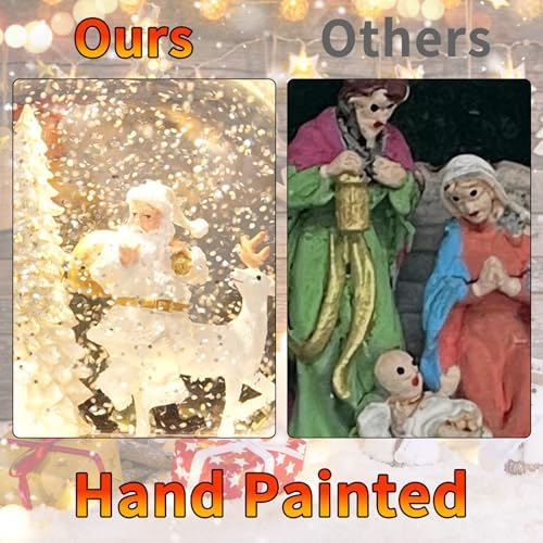Christmas Snow Globes with Music, Santa Deer Lighted Christmas Lantern with 6h Timer, USB or Battery Operated Festival Decoration Gifts - Image 6