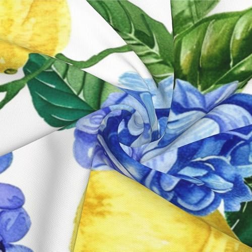 KiuLoam Summer Lemon Hydrangea Pillow Covers 18x18 Set of 2 Blue Yellow Floral Decorative Throw Pillow Covers Outdoor Farmhouse Cushion Cases for Sofa Couch Bed Living Room Decor - Image 6