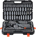 VEVOR Mechanics Tool Set, 253-Piece Mechanic Tool Kit, 1/4 in, 3/8 in, and 1/2 in Drive, SAE and Metric Socket Set, Wrenches, Screwdriver Bits, Accessories, and Storage Case, for Automotive Repair by VEVOR