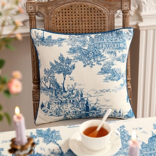 patdrea Designer French Vintage Throw Pillow Cover,18"x18",Set of 2 - Image 2