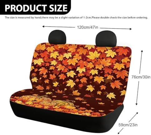 Maple Leaf Car Seat Covers Backseat,Cars Accessories Dog Seat Cover for Back Seat Non-Slip Soft Pet Seat Cover for Cars Back Seat,Bench Protective Covers