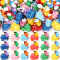 RoundFunny 50 Pcs Mini Sailor Cruise Ducks Tiny Resin Ducks Multicolor by RoundFunny