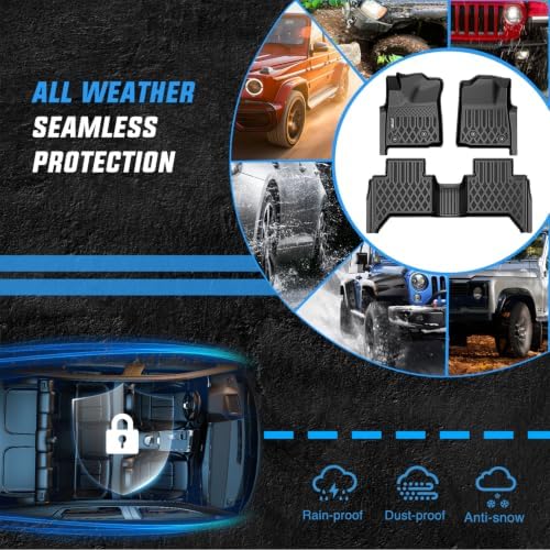 Nilight Floor Mats for Toyota Tacoma Double Cab Auto Transmission 2005-2011