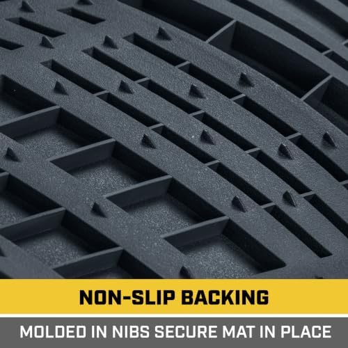 CAT® ToughRide™ Heavy-Duty 4 Piece Cobalt Floor Mats for Cars - Trim to Fit All-Weather Rubber Car Mats Full Set - Truck Mats & Cars Floor Mats - Interior Accessories for SUVs & Car Rug Protection