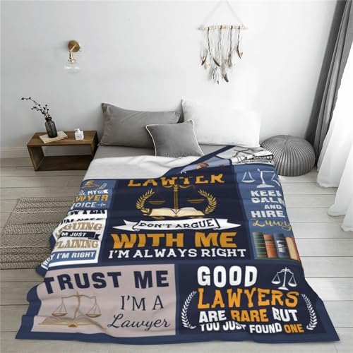 Lawyer Blanket Lawyer Throw Blankets Legal Humor Quotes Print Cozy Fleece Flannel Stuff Plush Lightweight Bedding Lover Gifts for Men Women Adults for Couch Sofa Bed Decor 60"X80" - Image 3
