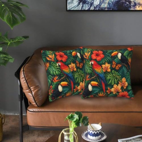 Tropical Plants Throw Pillow Covers 18x18 inch Set of 2 - Image 6