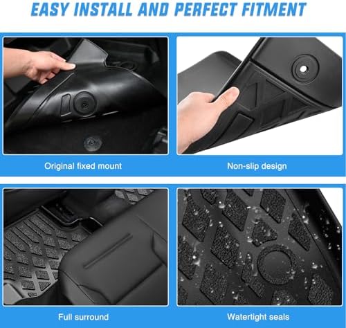 Nilight Floor Mat for Chevy Silverado GMC Sierra 1500 Crew Cab 2019-2026