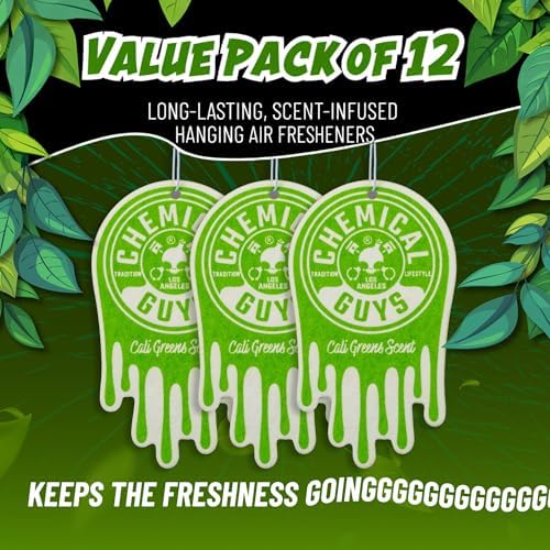 Chemical Guys, Hanging Air Fresheners, Cali Greens Floral Scent, 12 Pack - Image 3