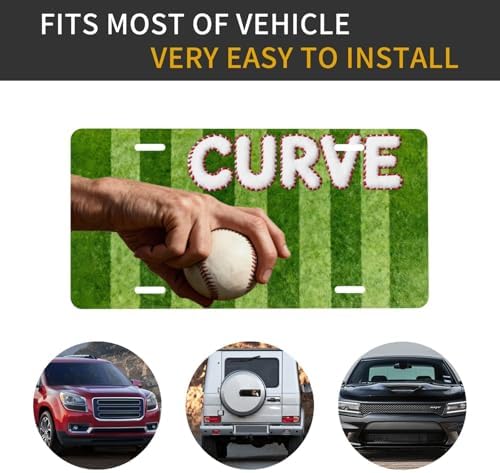 Baseball Curve Front License Plate 6" * 12" for Women
