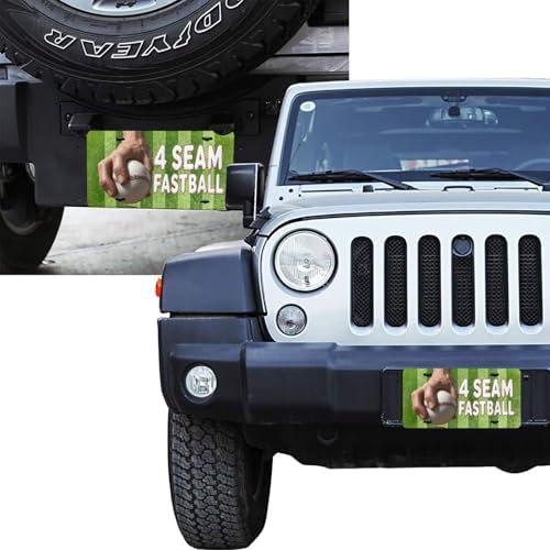 Seam Fastball Baseball Front License Plate 6" * 12" for Women