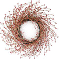 18 Inch Fall Wreath for Front Door Red Berry Wreath by Huashen