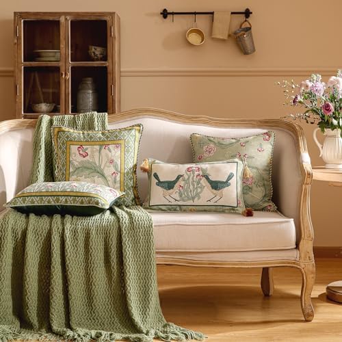 patdrea Designer French Vintage Throw Pillow Cover,12"x20",Set of 2 - Image 6