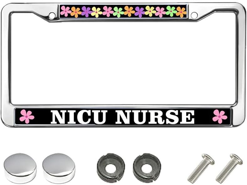 NICU Nurse License Plate Frame Customizable Medical Nurse Personalized Gift Licence Plate Frame