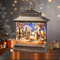 Christmas Snow Globe Lantern Water Glittering Lantern with 8 Songs & 6H Timer Romote Control Christmas Snow Globes USB & Battery Operated for Christmas Festival Decorations Gifts (Nativity) by Xyvoxme