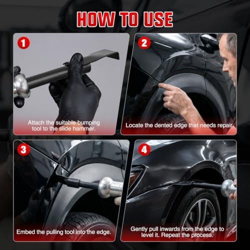 GOOACC 13PCS Slide Hammer Dent Puller, 10LBS Auto Body Dent Repair Tool Kit - Image 7