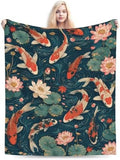 Cute Koi Fish Blanket for Women, Gifts for Girls, Japanese Blankets for Kids, Soft Cozy Lightweight Throw for Bed Sofa Home Travel Room Decor, 50x60 Inch by Unknown