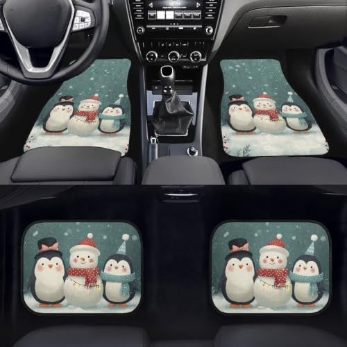 Christmas Floral Car Floor Mats Set of 4