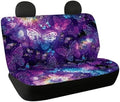 Purple Butterfly Car Back Seat Covers,Non-Slip Interior Protective Covers Rear Facing Cars Seat Cushion Seat Cover