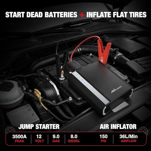 Nilight Jump Starter with Air Compressor 3500A 150PSI
