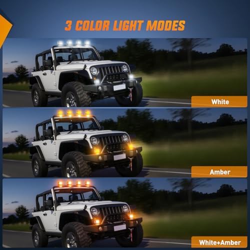 Nilight 4Inch Off-Road LED Light Bar White Amber 3 Lighting Modes