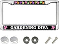 Love Gardening Diva Classic Auto License Plate Frame Great Gardening Diva License Plate Frame Chrome 2 Holes