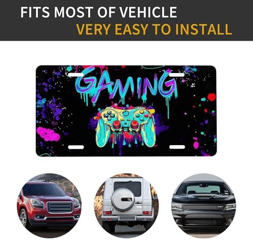 Front License Plate Game Controller Vanity Plates Aluminu Cool