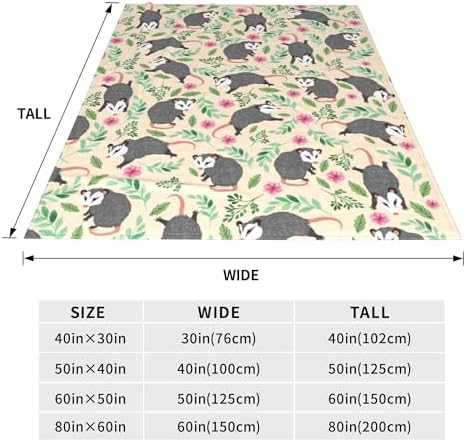 Possum Blanket for Adult Kids Opossum Blanket Possum Lovers Gifts Warm Soft Fluffy Animal Throw Blanket for Sofa Bed Home Decor Christmas Birthday Gift 80x60 Inch - Image 4