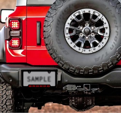 Ford Bronco UV Printed License Plate Frame - Red