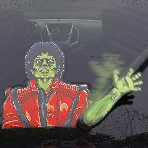 Thriller Killer Zombie WiperTags with decal attaches to rear vehicle wiper