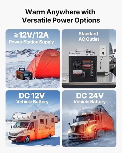 VEVOR Diesel Heater 8KW, DC 12V/24V, All in One Portable Diesel Air Heater with Bluetooth APP Control, Remote Control and LCD Screen, 1.9 Gal Fuel Tank for Trucks, Vans, RVs, Campers, and Garages - Image 5