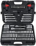 Amazon Basics Mechanic's Socket Tool Set With Case, Metric Sizes, 145-Piece by AmazonBasics