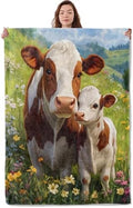 Cute Cow Blanket, Soft Warm Cozy Throw Gifts for Adults Kids Women, Lightweight Comfy Fuzzy Flannel Blankets for Couch, Travel, Car, Home Decor 50×40 Inch by Unknown