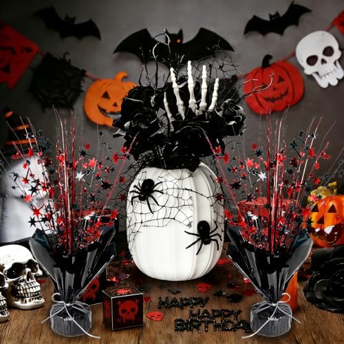 Red and Black Birthday Party Centerpieces Table Decorations Burst - Image 2