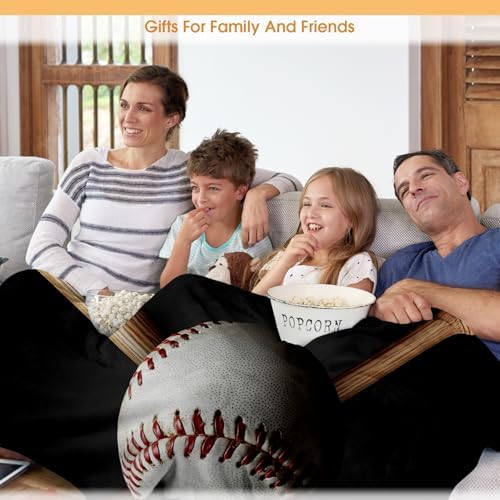 Baseball Blanket Sports Gifts for Men Women Kids Teen Boys Girls Birthday Christmas Halloween Easter Father's Day Dad Husband Son Boyfriend Classmates Teammates Gift Throw Blankets 50"x60" - Image 5