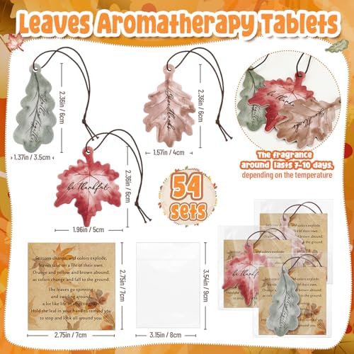 54 Sets Fall Party Favors Maple Leaf Car Air Fresheners - Image 2