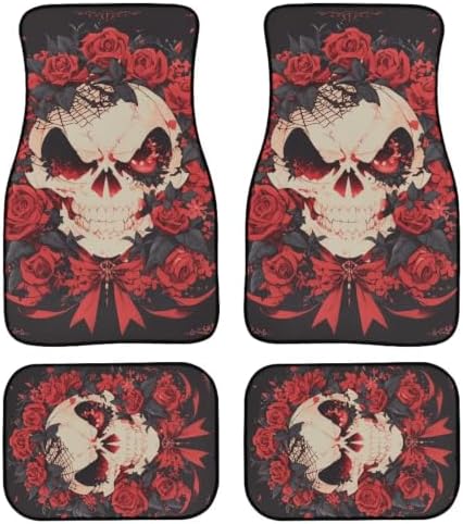 Gothic Skull Car Mats Set of 4,