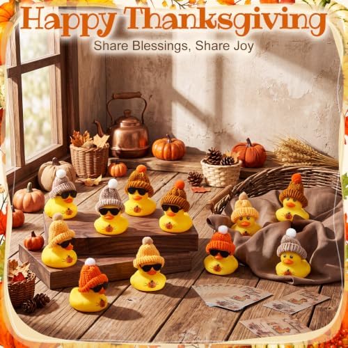 Liliful 24 Sets Thanksgiving Christian Rubber Ducks Fall Goodies - Image 5