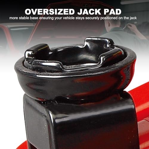BIG RED 2 Ton Hydraulic Floor Jack, 4000 lbs Capacity Low Profile Trolley Service Jack with 5.2"-13.3" Lifting Range, Heavy Duty Steel Car Jack for Sport Utility Vehicle, Cars, Red - Image 4