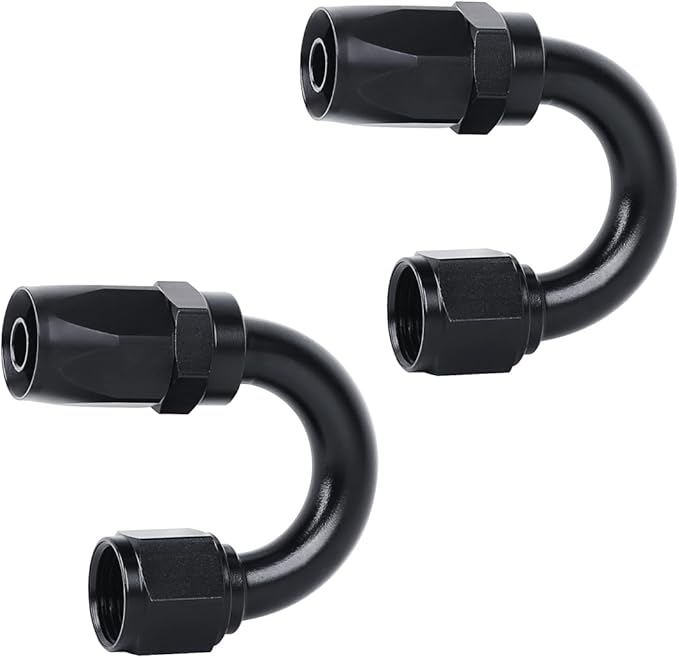 LokoCar 6AN Hose End Fitting 180 Degree Swivel by GetToKnowEachOther