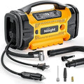 Nilight Portable Air Compressor Tire Inflator AC/DC Dual Power Sources Tire Pump 160PSI Dual Motors Fast Inflate Auto Shutoff Air Pump for Cars&Inflatables Inflation/Deflation,2 Yrs Warranty,12 Volts