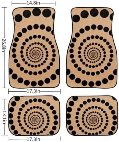 Dot Floor Mats All Weather Car 1st & 2nd Floor Mats Interior Carpet Universal for SUV Sedan Car Trucks