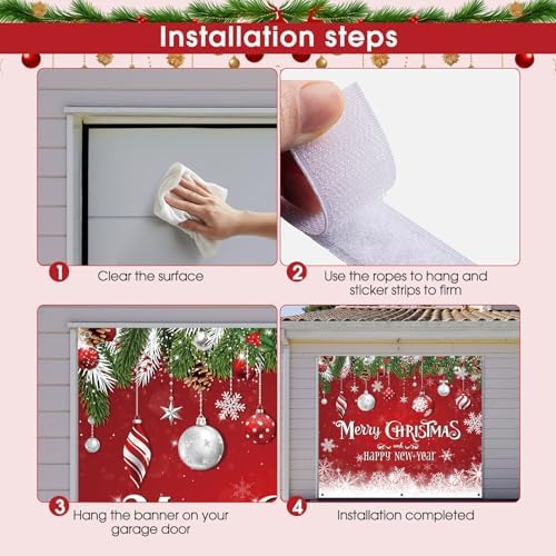 Teenyyou Christmas Garage Door Decorations 7 x 8 ft - Image 3