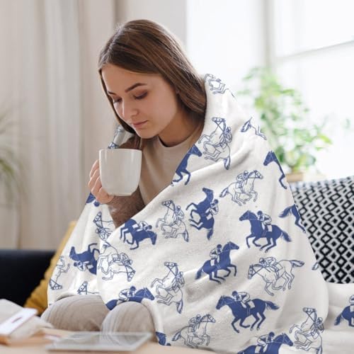 Socira Kentucky Horse Racing Derby Blanket Throw Blanket Kentucky Horse Racing Derby Gifts for Women Men Soft Sofa Throws for Travel Camping Bed Home Decor Car Birthday Gift 40"*50" （100 * 130cm） - Image 5